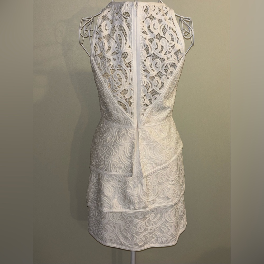BCBGMaxaAzria White Lace Dress Size 4 - Picture 4 of 5